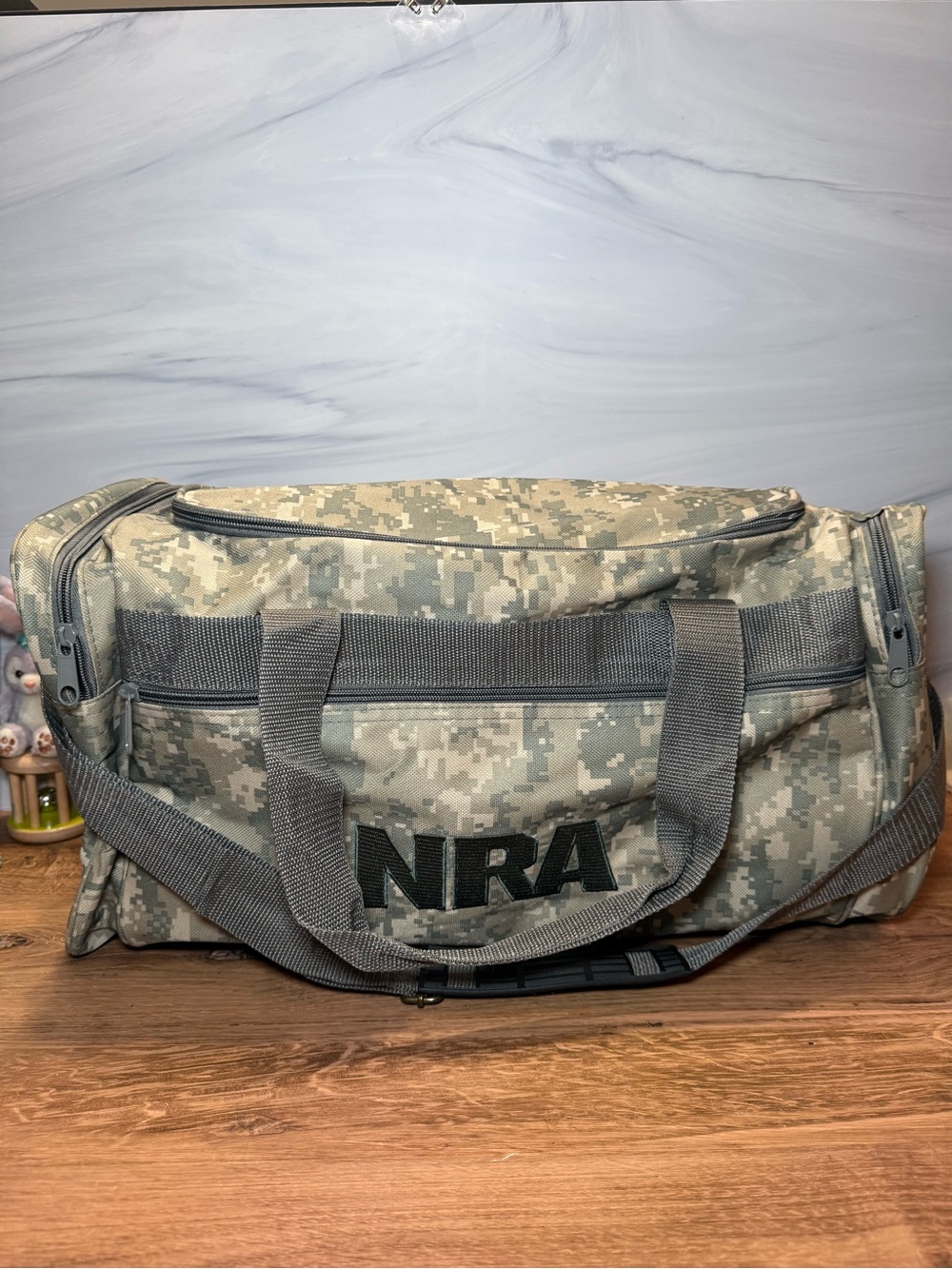 NRA Digital Camo Tactical Travel Duffle Gym Range Bag 19"